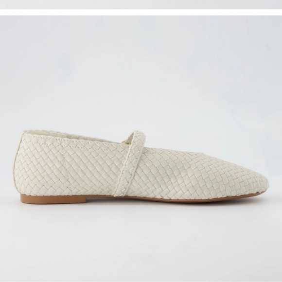 House of Harlow 1960 Bistro Woven Mary Jane Flats in Wheat Size 8.5 - Picture 2 of 9